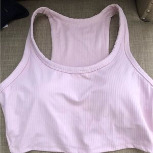All in Motion Soft Pink Ribbed Top